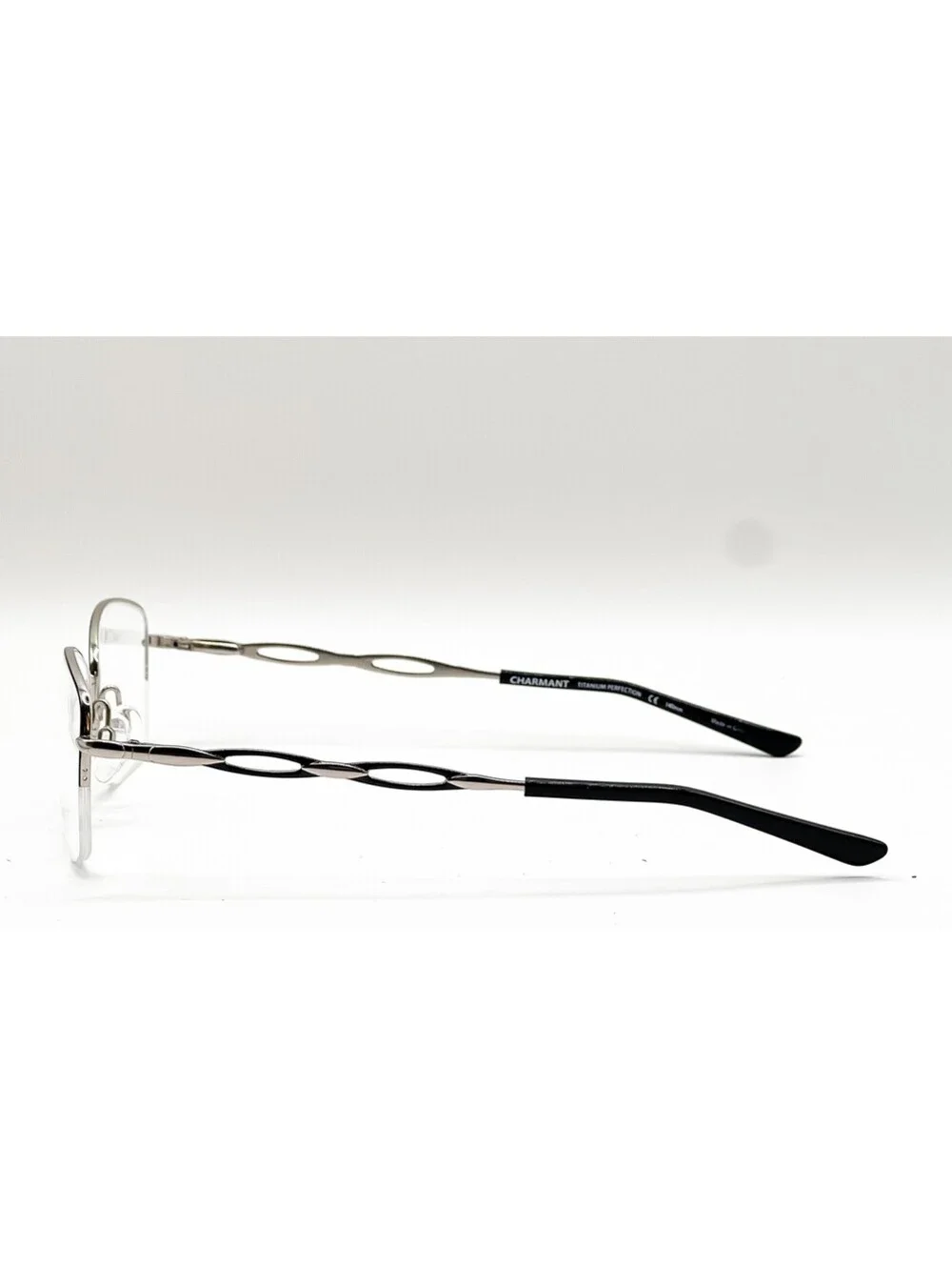 Charmant CH29201 BK Black Geometric Authentic Eyeglass Frames 54-17-140